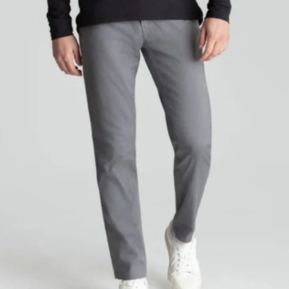 Birddogs Stephen Jobs Stretch Khaki Pants Mens 34X32 Gray Casual Modern Office